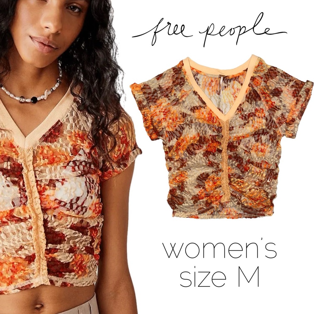 COPY - NWOT Free People Solona sheer ruched top